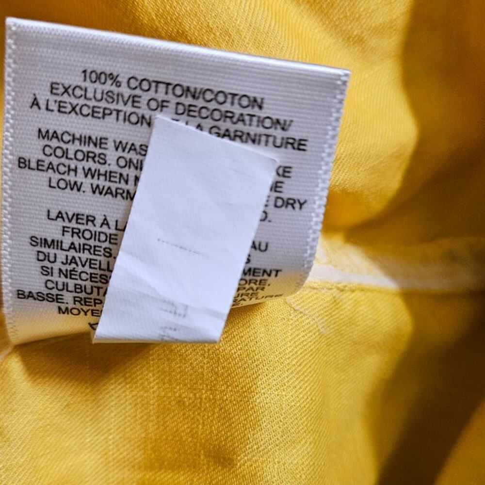 Express Yellow Off Shoulder Button Front Belted C… - image 6